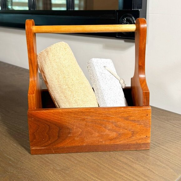 Small Wood Caddy Organizer – Rustic & Versatile Farmhouse Style - Picture 1 of 10